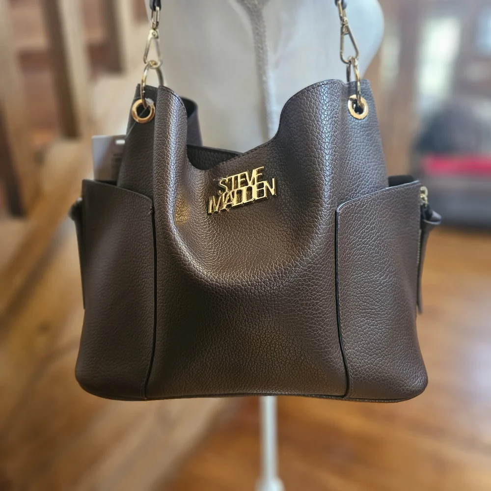 Steve Madden Brown Leather Hobo Bag